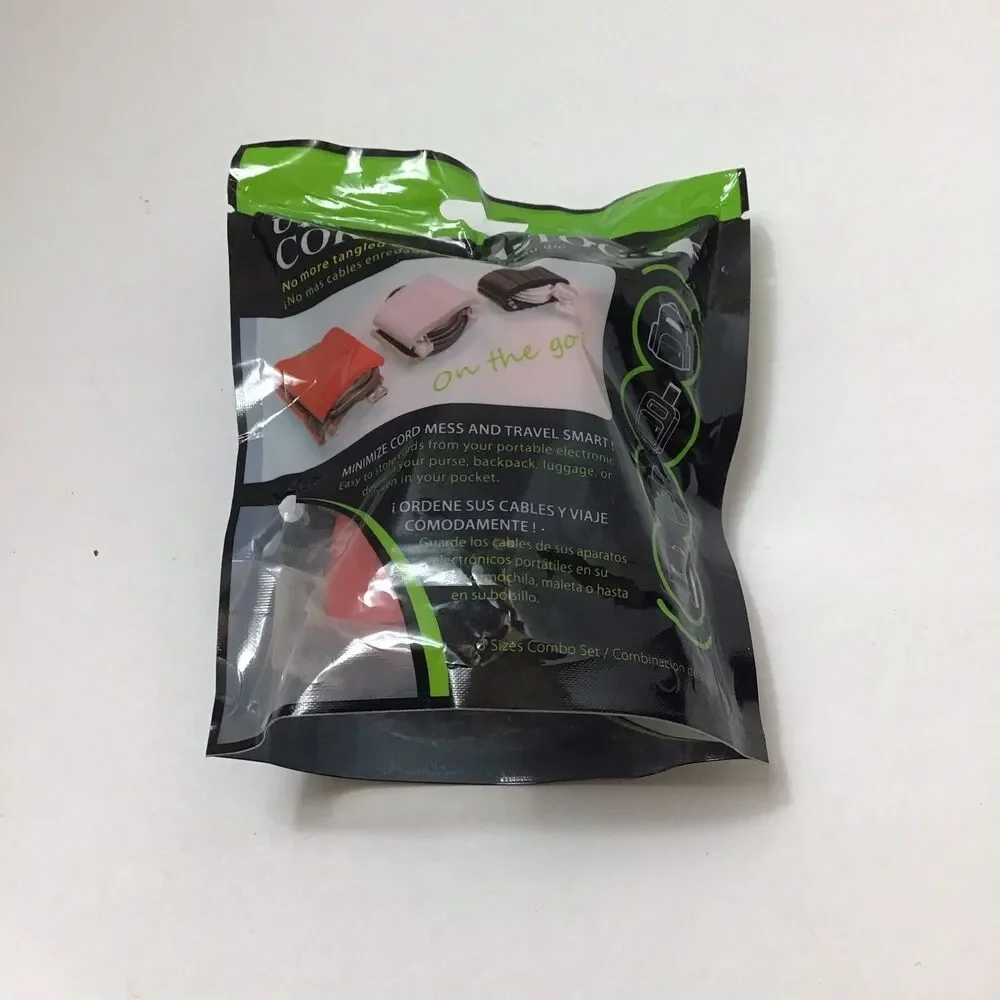 Cord Wrap To-Go Reusable Travel Carry Cable Organizer -3 Piece Set -UT Wire 3c